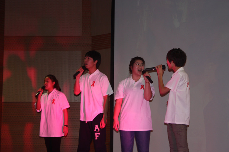 北京吉利大学志愿者演唱红丝带社团会歌